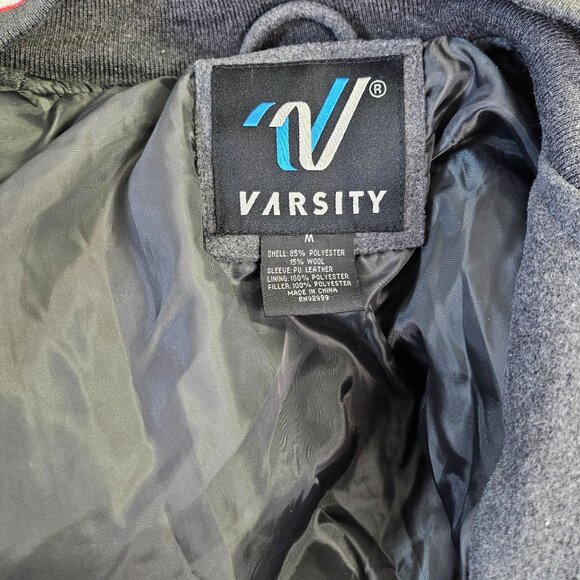 Varsity All Star Pac West National Champion Varsity Jacket Red Leather Sleeves - Picture 7 of 8